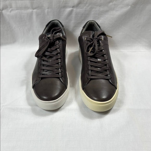Men's Brown Leather Sneakers - Picture 6 of 7
